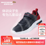 Skechers斯凯奇儿童运动鞋春秋女童魔术贴休闲鞋中大童轻质跑步鞋303601L 403723L炭灰色/红色/CCRD 36
