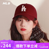 美职棒（MLB）官网男女帽子虞书欣同款软顶棒球帽春夏运动遮阳鸭舌帽520礼物 洛杉矶道奇队/红色/66 均码 F