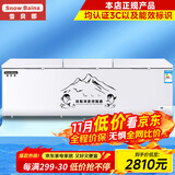 雪贝娜冰柜商用大容量全冷冻家用双温卧式冷柜展示柜 1888双机【双倍制冷一级能效】长2.56米