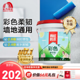 雨虹防水200柔性防水涂料卫生间墙地通用堵漏材料 厨房阳台防水补漏材料 雨虹彩色【柔韧】蓝色-通用18kg 防水涂料