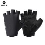 洛克兄弟（ROCKBROS） 骑行手套自行车半指夏季户外手套男女款短指骑车手套骑行装备 S396 黑色 SBR掌垫 L