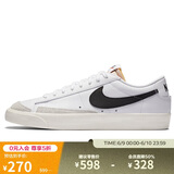 耐克NIKE板鞋男缓震经典BLAZER LOW '77休闲鞋DA6364-101白42