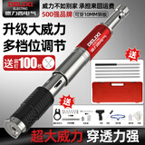 德力西电气炮钉枪一体吊顶神器射钉专用枪消音王混泥土装修水泥打钉枪钢钉抢 白银装修款全套+延长杆+100枚钉