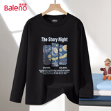 班尼路（Baleno）t恤男长袖春秋季情侣休闲潮流体恤衫宽松纯棉大码圆领打底衫上衣