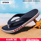 卡骆驰（crocs）拖鞋男鞋女鞋 25夏季新款防滑人字拖平底沙滩鞋休闲透气凉鞋 人字拖-深蓝-可涉水-晒图返5 41-42 (260mm) /M8W10