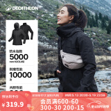 迪卡侬（DECATHLON）冲锋衣男三合一男女夹克防风防水夹克男保暖可拆卸内胆抓绒衣外套 女款 星野黑 M