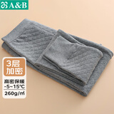 AB秋裤情人节男女高密款保暖裤精梳棉三层夹棉中厚中老年情侣保暖裤 麻灰 【男款】 4XL