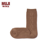 无印良品（MUJI）女式 合脚直角 缆绳袜 DAJ42A2A 袜子 女袜 驼色 23-25cm/36-40码
