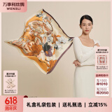 万事利WENSLI真丝丝巾桑蚕丝女方巾63cm送妈妈生日礼物丝巾礼盒  玉兰赋