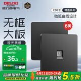 德力西（DELIXI） 开关插座面板 CD821磨砂黑色暗装开关面板86型墙开带usb电脑插座 电脑插座（六类）