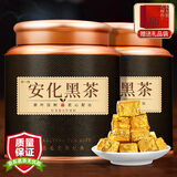 茶一馆茶叶 黑茶安化黑茶 湖南特产茯砖茶金花茯茶罐装500g送礼自己喝