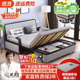 蓝皙【SF闪发】折叠沙发床两用 小户型客厅双人多功能沙发床可储物 宽1.5米长1.92米+7cm海绵  带储物款（默认浅灰）