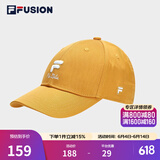FILA FUSION斐乐潮牌棒球帽中性休闲鸭舌帽网球运动遮阳帽 芝士黄-YE XS