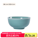 龙泉青瓷米饭碗陶瓷新款创意中式餐具家用加厚吃饭碗大号面汤碗喝粥碗小碗 5.5英寸天青碗