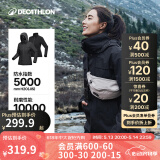 迪卡侬（DECATHLON）冲锋衣男三合一男女夹克防风防水夹克男保暖可拆卸内胆抓绒衣外套 女款 星野黑 S