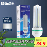 洛林（ROlin）led灯泡节能灯泡 e27大螺口家用商用大功率光源 30W白光