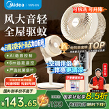 华凌美的【智能语音】空气循环扇 家用遥控电风扇大风力轻音卧室落地扇台式风扇节能空调扇WH-FGA2401