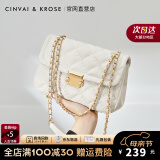 CinvaiKrose【阿Sa蔡卓妍同款】官网包包女包2025新款斜挎包单肩包母亲节礼物 米白【代写贺卡】