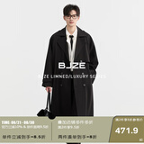伯爵卓尔【活页设计长款】高级定织设计双排扣通勤风衣男外套2025春秋新款 黑色 L