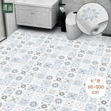 晴画水晶免拼地板贴厨房卫生间地板革自粘地贴地面贴纸 花格60*500cm
