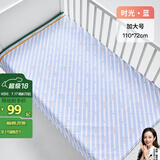 良良（liangliang）婴儿隔尿垫可洗宝宝防水麻棉床垫加大号蓝纹110*72CM