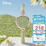 迪士尼（Disney）手表女款轻奢小众高颜值拼接式手链腕表女士防水小绿表送女生礼物