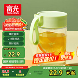 富光清然玻璃杯 高硼硅玻璃水杯子 女生便携牛奶咖啡高颜值茶杯330ml