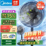 美的（Midea） 【国家补贴】电风扇家用7叶落地扇摇头电风扇循环通风大风量电扇台式桌面小型风扇台地两用升级款 黑色丨7叶台地两用