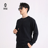 SANFO PLUS三夫户外抓绒衣轻锋毛织圆领毛衣轻便保暖男秋冬户外运动卫衣 黑色 M