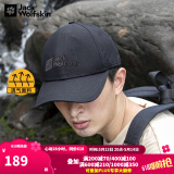 Jack Wolfskin 【经典款】狼爪帽子男帽女帽春夏户外透气棒球帽 1900673-6000/黑色 均码