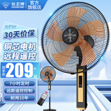 钻石牌（DIAMOND）风扇电风扇落地扇大风力家用客厅老式强力超大功率坐座地立式卧室遥控定时牛角扇2025新款 【铜芯电机】20英寸遥控五叶