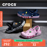 crocs卡骆驰洞洞鞋贝雅卡骆班轻便耐磨一脚蹬休闲鞋|205089 黑色/白色-066 41 /42(260mm)