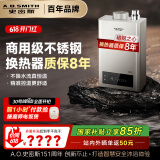 史密斯（A.O.SMITH） 16升精钢燃气热水器 国家补贴 不锈钢换热器包8年 负压燃烧更安全 精控恒温 家用天然气JSQ31-TM5