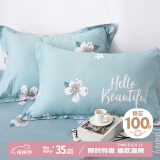 艾薇枕套纯棉枕头套一对全棉枕芯套枕套 缤纷花朵 48*74cm