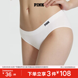 维多利亚的秘密（Victoria's Secret）PINK 舒适无痕3A抗菌抑菌LOGO中腰包臀内裤三角裤女