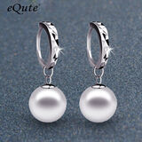 依特925银耳钉女贝壳珍珠耳钉银耳环耳饰沁香长款银饰耳扣生日礼物女