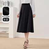 初申秋冬毛呢半身裙女黑色高腰显瘦职业通勤A字大摆伞裙S143B2018