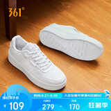 361°运动男鞋春夏季透气情侣厚底增高小白休闲板鞋子男672426615-1