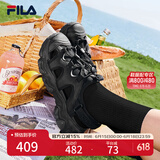 FILA 斐乐官方女鞋复古运动凉鞋猫爪凉鞋溯溪沙滩鞋子 黑-BK 38