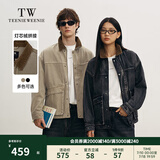Teenie Weenie Men【男女同款】小熊男装牛仔夹克2025年春季新款拼接外套 卡其色 M