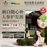 施华蔻（Schwarzkopf）怡然滋养染发霜3.06浓韵栗棕 染发剂染发膏植物人参 多次盖白补染