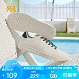 361°运动板鞋男春夏季透气复古百搭小白休闲板鞋子男672126611-5