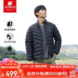君羽户外羽绒服情侣款轻薄鹅绒服800蓬鹅绒秋冬防风保暖羽绒衣C52021 男款—黑色 L 推荐男136-150斤/女101-110斤
