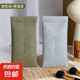 眼镜袋女墨镜太阳镜眼镜保护收纳盒男抗压便携弹片自动闭合收纳包 二个装【雾霾蓝+橄榄绿】推荐款