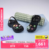 卡骆驰crocs檀健次同款复古洞洞鞋女鞋厚底老爹鞋小鲸鱼洞洞鞋206302 黑色-001(含智必星) 39 (250mm)