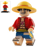 方橙卡通动画片系列海贼王乔巴路飞积木人仔小人拼插儿童小颗粒玩具 XP041路飞 袋装