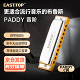 东方鼎（EAST TOP）布鲁斯口琴10孔嵌入式T009 PADDY C调 黄色限量版初学推荐