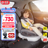 感恩儿童安全座椅0-4-12岁360度旋转 ISOFIX 瑞亚银月灰