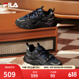 FILA 斐乐山丘鞋COLLINA女鞋复古运动鞋春新款户外休闲老爹鞋 阴影灰/黑-DB 37.5