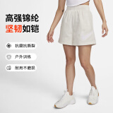 耐克（NIKE）女运动短裤 夏季梭织短裤休闲裤 宽松简约 DM6740-100 白 S